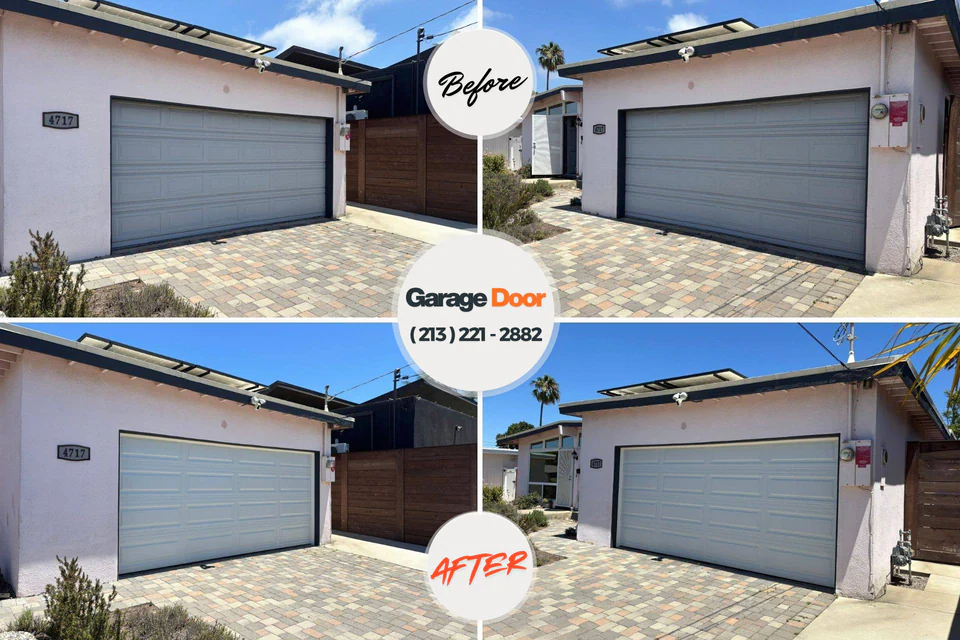 Before and after: garage door repair Egypt Lake-Leto, FL